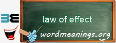 WordMeaning blackboard for law of effect